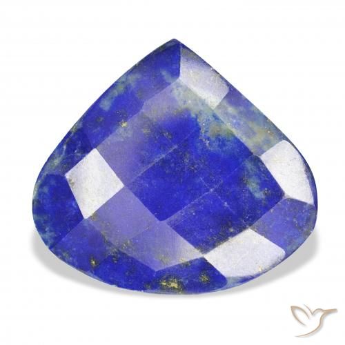 9,17 ctw natürlicher tiefblau Lapislazuli, Birnenform, Lichtundurchlässig