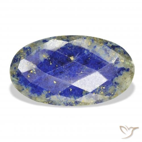 9,17 ctw natürlicher Navy blau Lapislazuli, Oval, Lichtundurchlässig