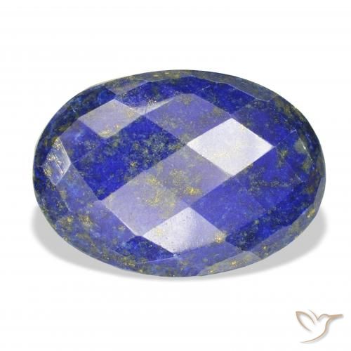 30.88ct Natürlicher tiefblau Lapislazuli, Oval, Lichtundurchlässig