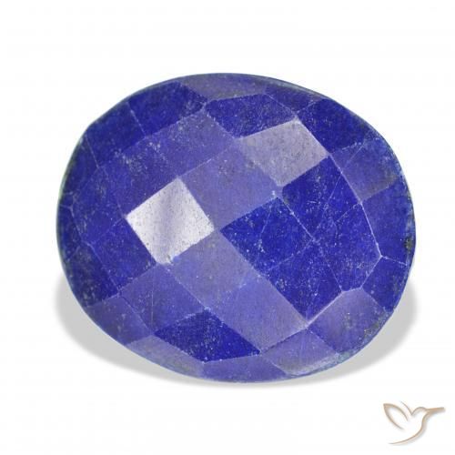 9,17 ctw natürlicher Tiefes ägyptisches Blau Lapislazuli, Oval, Lichtundurchlässig