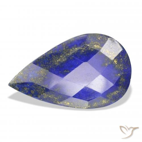 31.55ct Natürlicher Tiefes ägyptisches Blau Lapislazuli, Birnenform, Lichtundurchlässig