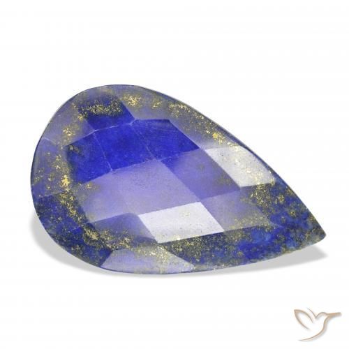 9,17 ctw natürlicher Tiefes ägyptisches Blau Lapislazuli, Birnenform, Lichtundurchlässig