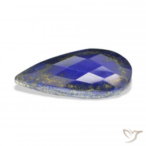9,17 ctw natürlicher Tiefes ägyptisches Blau Lapislazuli, Birnenform, Lichtundurchlässig
