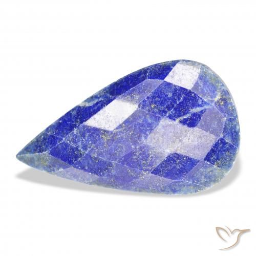 34.77ct Natürlicher Mittelblau Lapislazuli, Birnenform, Lichtundurchlässig