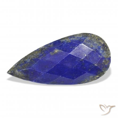 33.37ct Natürlicher Navy blau Lapislazuli, Birnenform, Lichtundurchlässig
