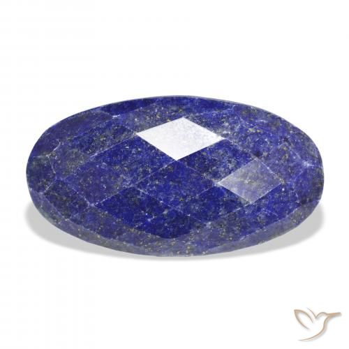 35.60ct Natürlicher tiefblau Lapislazuli, Oval, Lichtundurchlässig