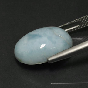 9,28 ctw natürlicher grüner Larimar, Oval Schliff, Lichtundurchlässig