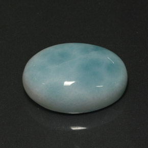 13,91 ctw natürlicher grüner Larimar, Oval Schliff, Lichtundurchlässig