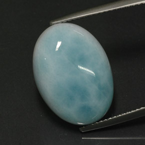13,91 ctw natürlicher grüner Larimar, Oval Schliff, Lichtundurchlässig