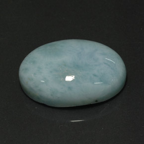 12,27 ctw natürlicher grüner Larimar, Oval Schliff, Lichtundurchlässig