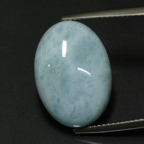 12,27 ctw natürlicher grüner Larimar, Oval Schliff, Lichtundurchlässig