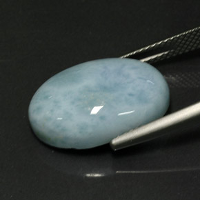 12,27 ctw natürlicher grüner Larimar, Oval Schliff, Lichtundurchlässig
