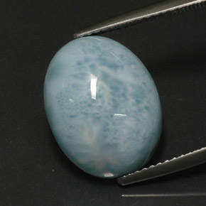8,85 ctw natürlicher grüner Larimar, Oval Schliff, Lichtundurchlässig