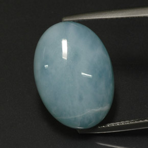 12,46 ctw natürlicher blauer Larimar, Oval Schliff, Lichtundurchlässig