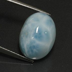 9,17 ctw natürlicher grün-blau Larimar, Oval Schliff, Lichtundurchlässig