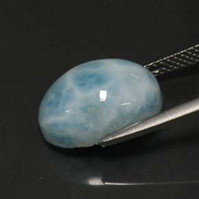 9,17 ctw natürlicher grün-blau Larimar, Oval Schliff, Lichtundurchlässig