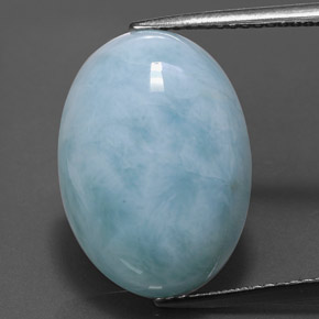 9,17 ctw natürlicher grün-blau Larimar, Oval Schliff, Lichtundurchlässig
