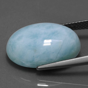 9,17 ctw natürlicher grün-blau Larimar, Oval Schliff, Lichtundurchlässig