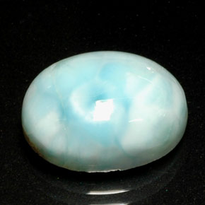 7,39 ctw natürlicher blauer Larimar, Oval Schliff, Lichtundurchlässig