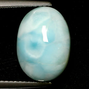 7,39 ctw natürlicher blauer Larimar, Oval Schliff, Lichtundurchlässig
