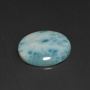 12,07 ctw natürlicher blauer Larimar, Oval Schliff, Lichtundurchlässig