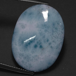 17,92 ctw natürlicher blauer Larimar, Oval Schliff, Lichtundurchlässig