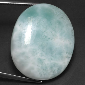 9,17 ctw natürlicher hellgrün Larimar, Oval Schliff, Lichtundurchlässig