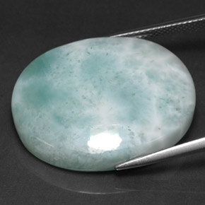 9,17 ctw natürlicher hellgrün Larimar, Oval Schliff, Lichtundurchlässig