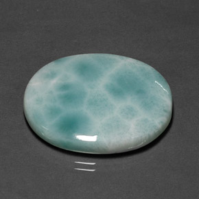 31,53 ctw natürlicher blauer Larimar, Oval Schliff, Lichtundurchlässig