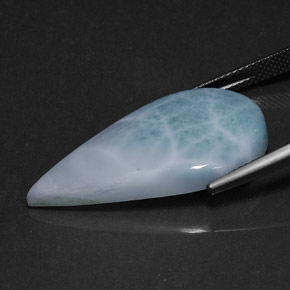 20,12 ctw natürlicher blauer Larimar, Birnenform, Lichtundurchlässig