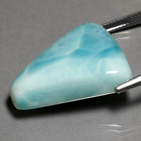 35,80 ctw natürlicher blauer Larimar, Fantasieschliff, Lichtundurchlässig