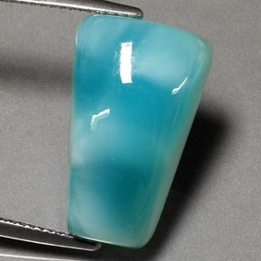 9,17 ctw natürlicher Grünblau Larimar, Ausgefallene Form, Lichtundurchlässig