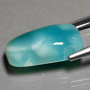 9,17 ctw natürlicher Grünblau Larimar, Ausgefallene Form, Lichtundurchlässig