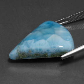 31,71 ctw natürlicher blauer Larimar, Fantasieschliff, Lichtundurchlässig