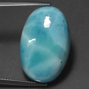 9,17 ctw natürlicher grün-blau Larimar, Oval Schliff, Lichtundurchlässig