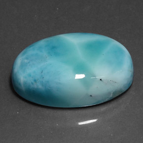 9,17 ctw natürlicher grün-blau Larimar, Oval Schliff, Lichtundurchlässig