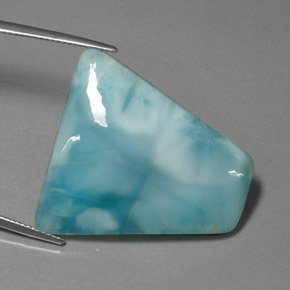40,19 ctw natürlicher Grünblau Larimar, Ausgefallene Form, Lichtundurchlässig