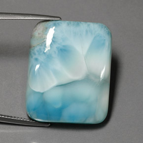 48,62 ctw natürlicher blauer Larimar, Kissenschliff, Lichtundurchlässig