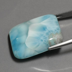 48,62 ctw natürlicher blauer Larimar, Kissenschliff, Lichtundurchlässig