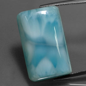 9,17 ctw natürlicher grün-blau Larimar, Baguette, Lichtundurchlässig