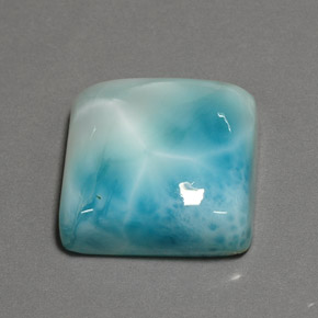 25,97 ctw natürlicher blauer Larimar, Kissenschliff, Lichtundurchlässig