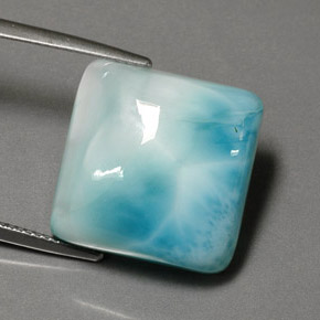 25,97 ctw natürlicher blauer Larimar, Kissenschliff, Lichtundurchlässig