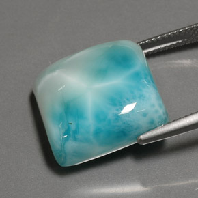25,97 ctw natürlicher blauer Larimar, Kissenschliff, Lichtundurchlässig