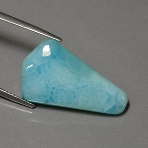 15,19 ctw natürlicher blauer Larimar, Fantasieschliff, Lichtundurchlässig