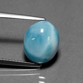 9,17 ctw natürlicher Blau Larimar, Oval Schliff, Lichtundurchlässig