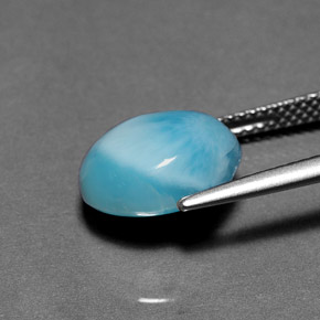 9,17 ctw natürlicher Blau Larimar, Oval Schliff, Lichtundurchlässig