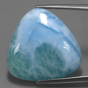 27,83 ctw natürlicher blauer Larimar, Trillion, Lichtundurchlässig