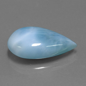 11,31 ctw natürlicher Blau Larimar, Birnenform, Lichtundurchlässig