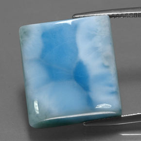 31,65 ctw natürlicher blauer Larimar, Baguette, Lichtundurchlässig