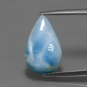 9,17 ctw natürlicher Blau Larimar, Birnenform, Lichtundurchlässig